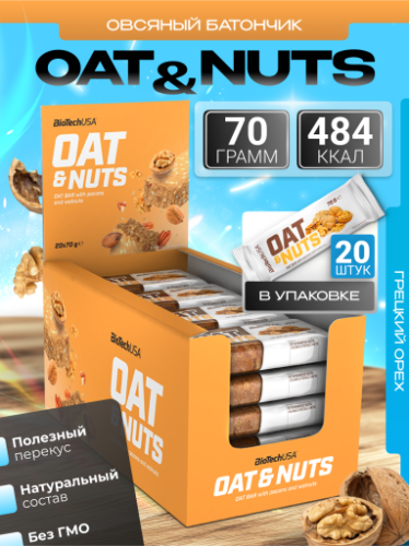 BioTechUSA Oat & Nuts bar 20x70 г.