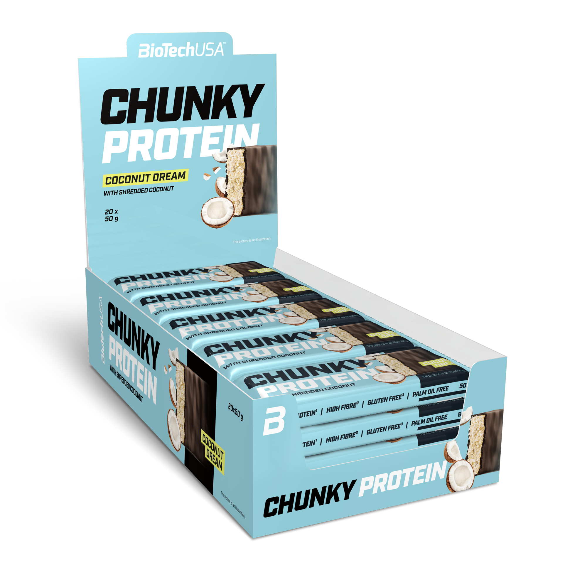 BiotechUSA Chunck Protein 20*50 г. (Кокосовая мечта)