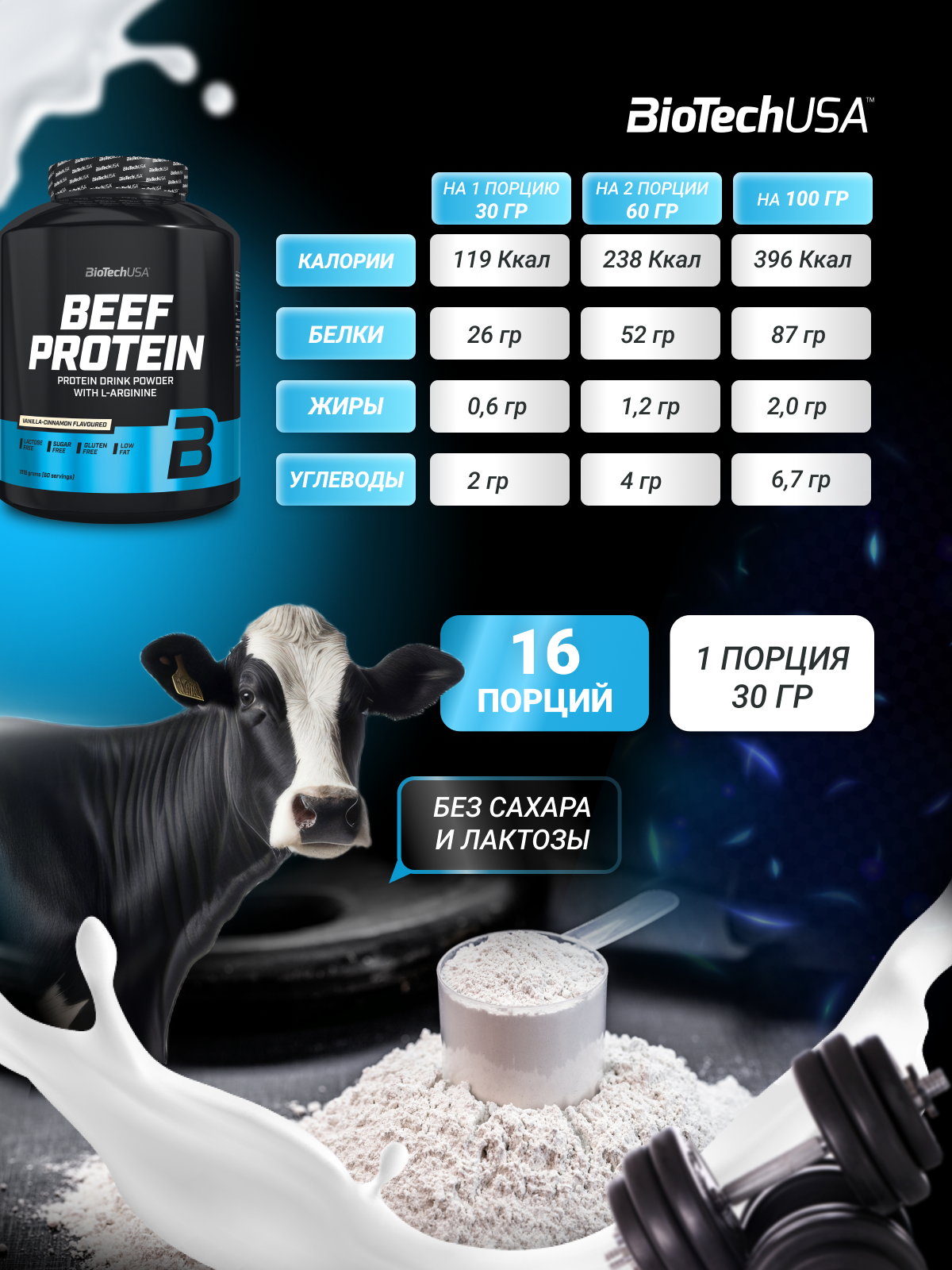 BioTechUSA Beef Protein 500 г.