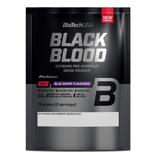 BioTechUSA Black Blood CAF+ пробник 19 г. (Голубой виноград)