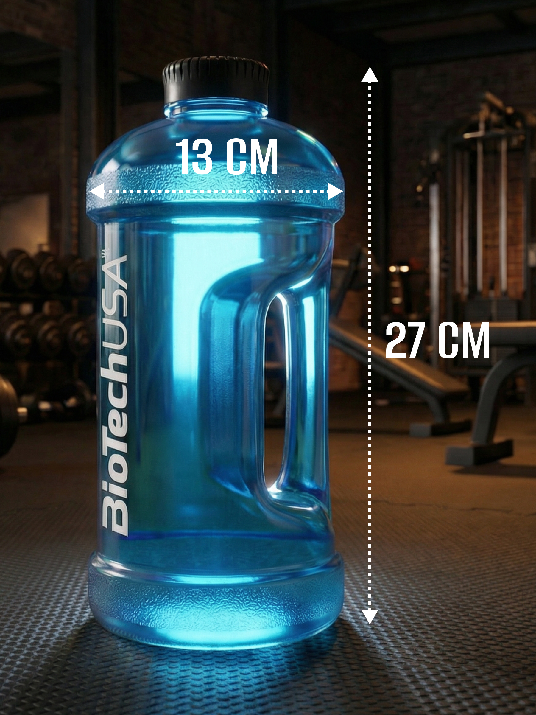 BioTechUSA Бутылка для воды Gallon 2200 мл. (Голубой)