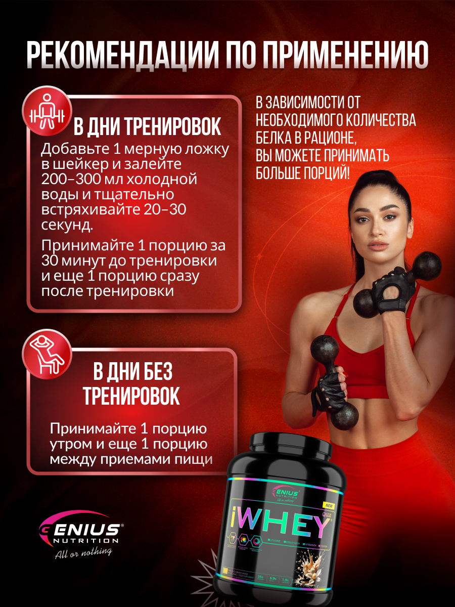 Genius Nutrition iWhey 2000 г (Ванильное мороженое)