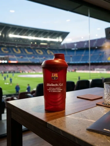 BioTechUSA шейкер FC Barcelona 600 мл. (Красный)