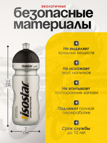 Isostar Спортивная бутылка 650 мл (Серебристый)