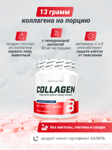 BioTechUSA Collagen 300 г. (Чёрная малина)