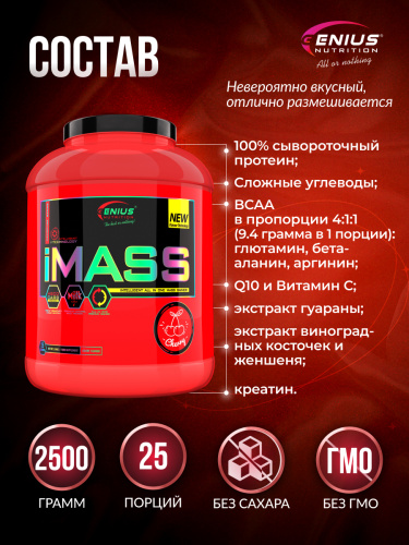 Genius Nutrition iMass 2500 г (Вишня)